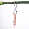 Amee Peach Tassle Touch Silver Earrings