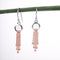Amee Peach Tassle Touch Silver Earrings