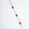 Amee Pyramid Lock Silver Bracelet