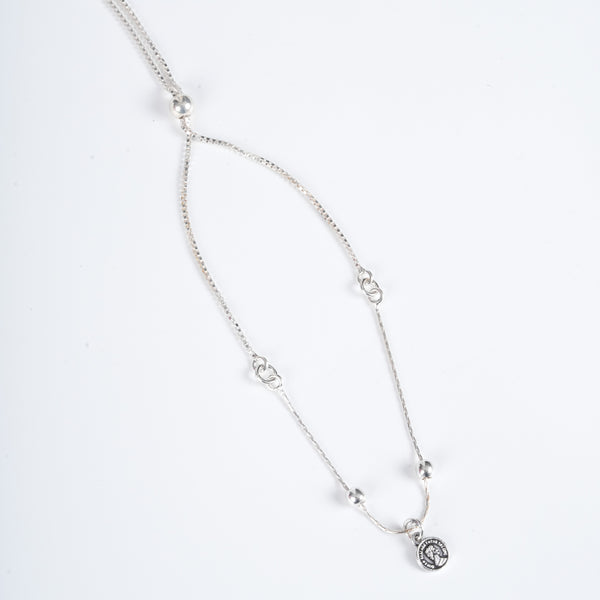 Amee Spirit Coin Silver Anklet