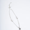 Amee Flora Charm Silver Anklet