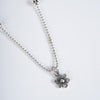 Amee Flora Charm Silver Anklet
