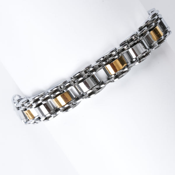Amee Gilded Track Silver Bracelet