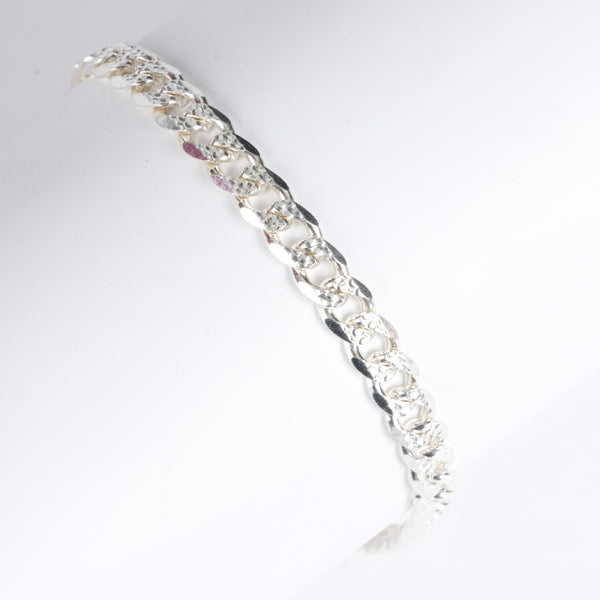 Amee Alpha Link Silver Bracelet