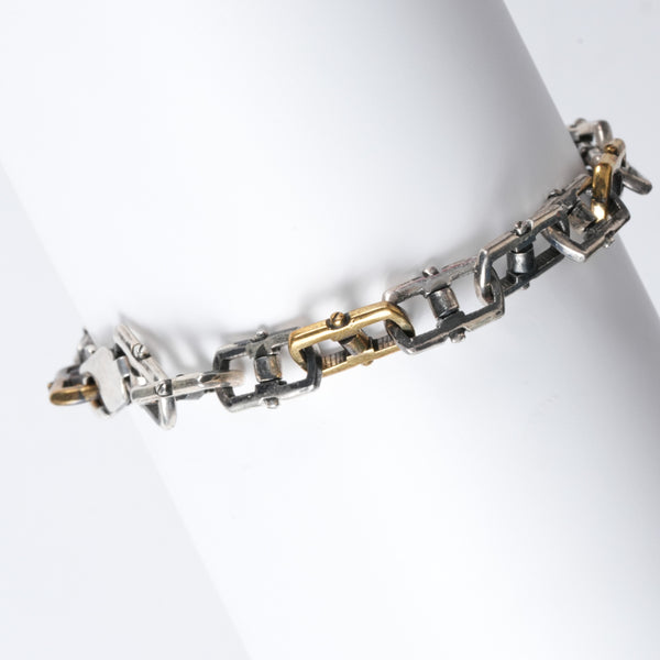 Amee Ironclad Link Silver Bracelet