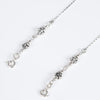 Amee Breeze Bloom Silver Anklets