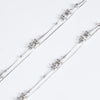 Amee Blossom Loop Silver Anklets