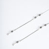 Amee Textured Sphere Silver Anklets