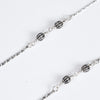 Amee Textured Sphere Silver Anklets
