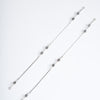 Amee Textured Sphere Silver Anklets