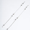 Amee Textured Sphere Silver Anklets