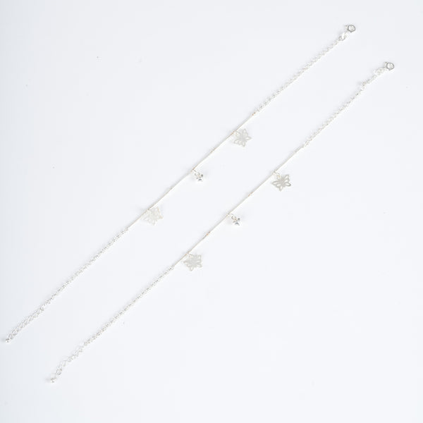 Amee Silver Flutter Anklets