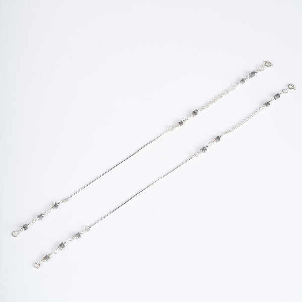 Amee Silver Loom Anklets