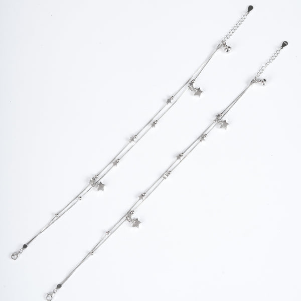 Amee SilverDust Silver Anklets