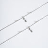 Amee Peacock Flow Silver Anklets