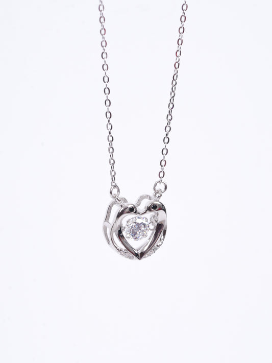 Amee Eternal Love Swan Silver Pendant