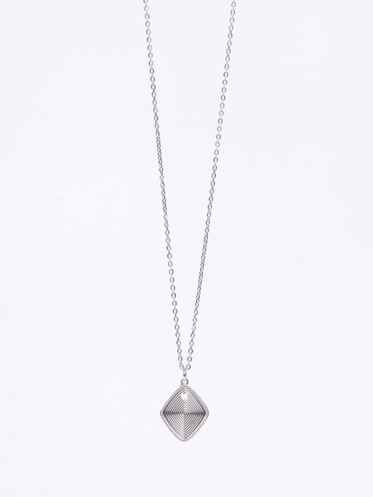 Amee Diamond Whirl Silver Pendant