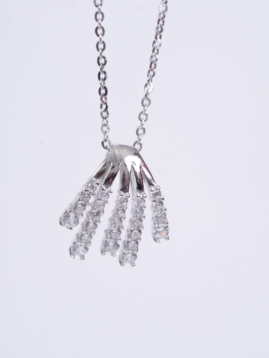 Amee Ethereal Glimmer Silver Necklace
