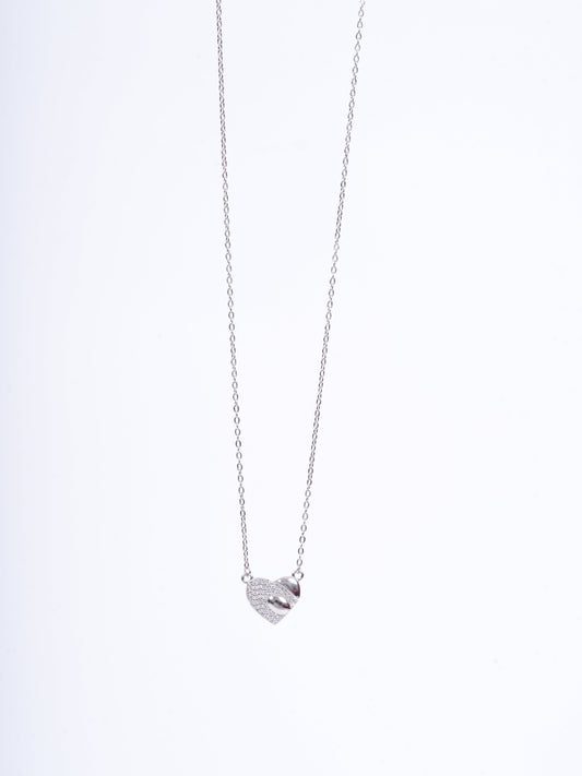 Amee Dual-Tone Heart Pendant