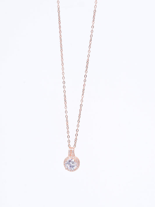 Amee Radiance Solitaire Silver Pendant