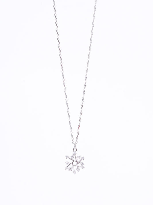 Amee Snowflake Sparkle Silver Pendant