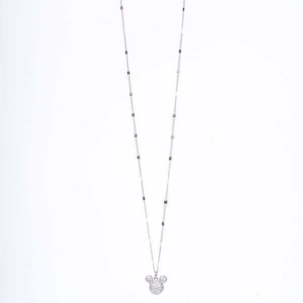 Amee Twinkle Teddy Silver Necklace