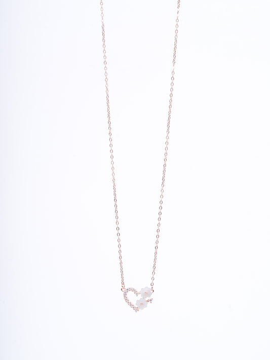 Amee Love Bloom Silver Necklace