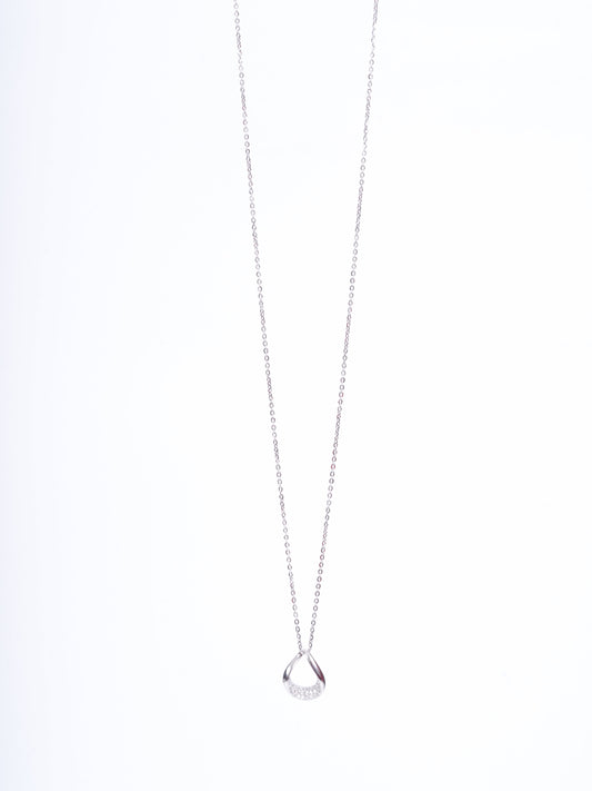 Amee Radiant Teardrop Silver Pendant
