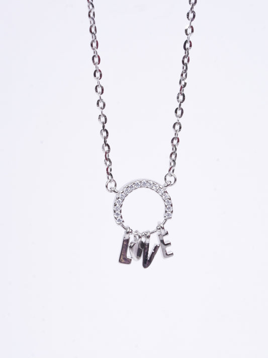 Amee Ring of Love Silver Necklace