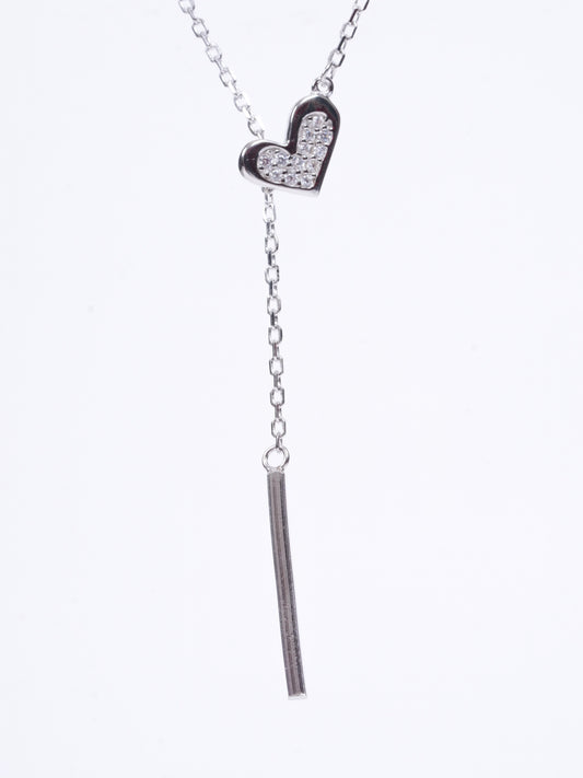 Amee Lovelight Drop Silver Necklace