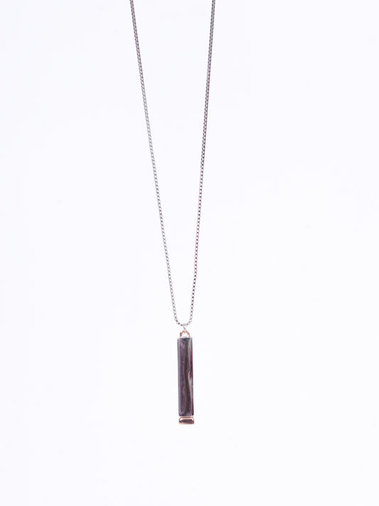 Amee Sleek Bar Pendant Silver Necklace