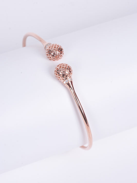 Amee HoneyComb Luxe Silver Bangle