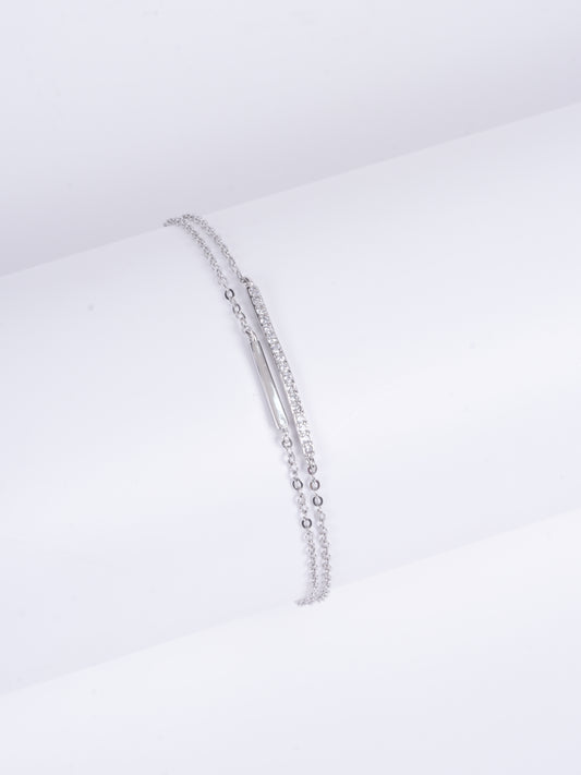 Amee TwoFold Spark Silver Bracelet
