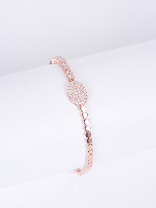 Amee Blush Gold Disc Charm Bracelet