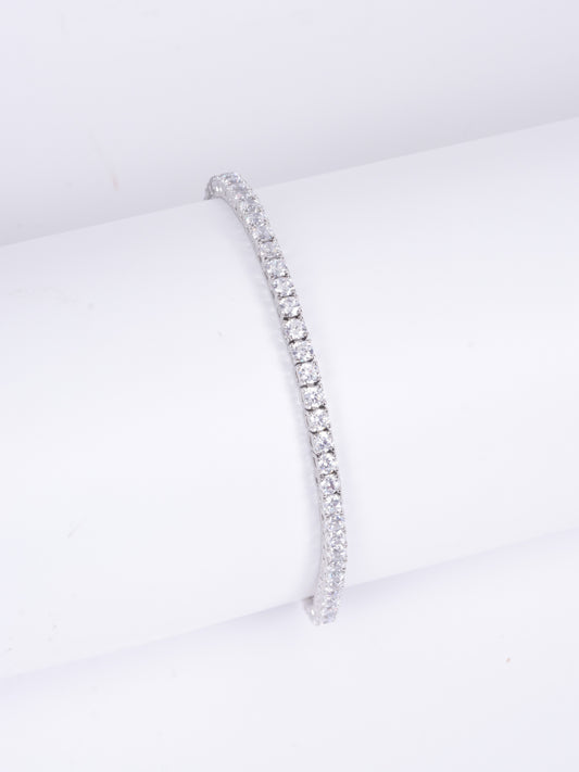 Amee Sleek Sparkling Silver Bracelet