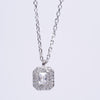 Amee Luxe Solitare Cube Silver Pendant