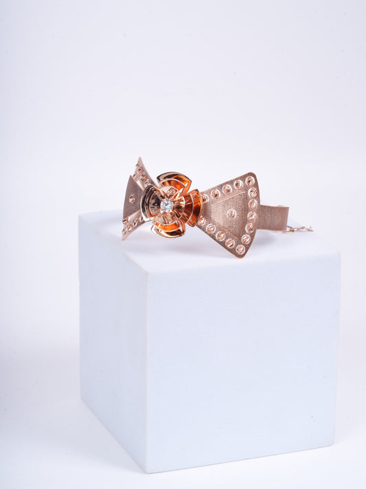 Amee Gold Royal Ribbon Silver Bracelet