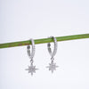 Amee Eight Pointer Silver Star Earrings