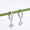 Amee Eight Pointer Silver Star Earrings