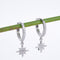 Amee Eight Pointer Silver Star Earrings