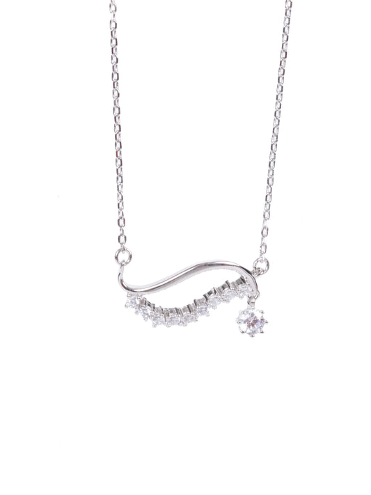 Amee Luna Curve Silver Pendant