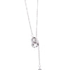 Amee Entwine Drop Silver Necklace