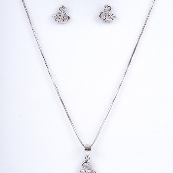 Amee Graceful Glimmer Swan Silver Set