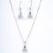 Amee Diamond Drop Silver Set