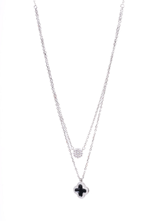Amee Lucky Bloom Silver Necklace