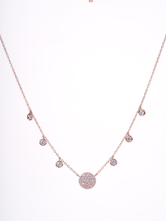 Amee Blush Spark Drop Necklace