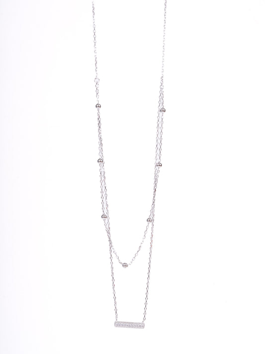 Amee Shine Bar Cascade Silver Chain