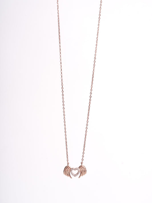 Amee Wings of Love Silver Necklace