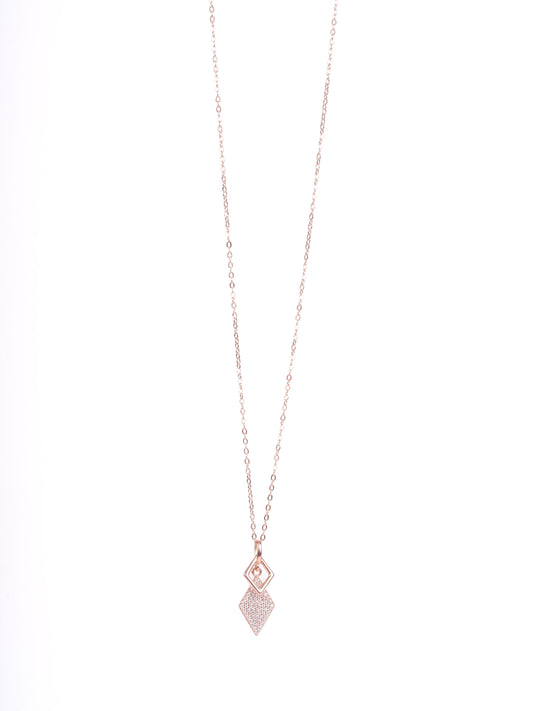 Amee Prism Drop Silver Necklace