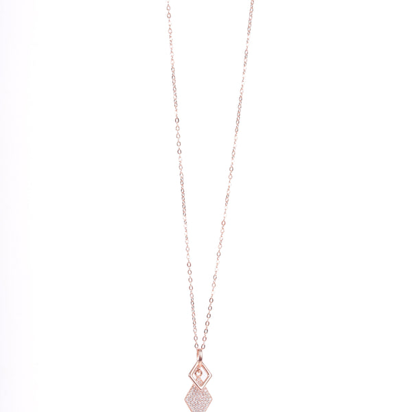 Amee Prism Drop Silver Necklace